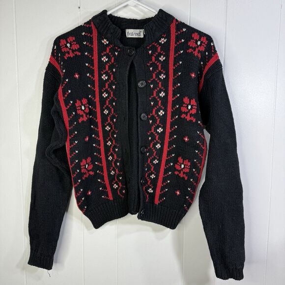 Vintage 90’s That’s Me Sweater Cardigan Knit Button Up Sweater Women’s Small - Picture 1 of 6